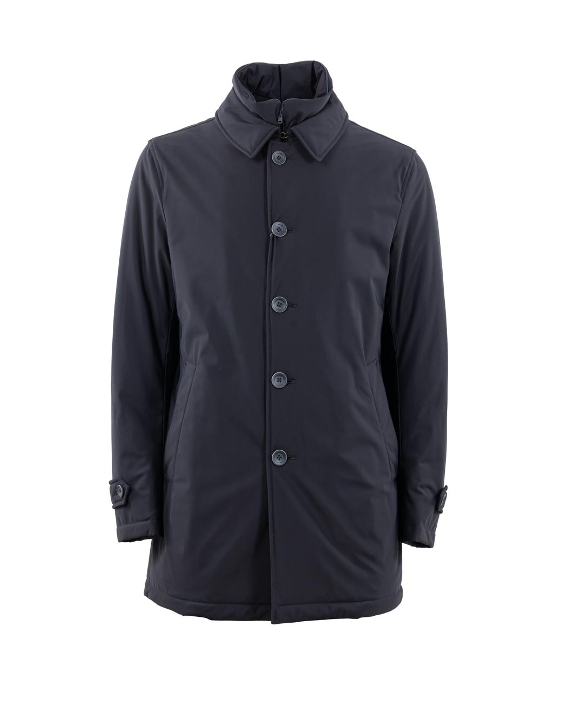 shop HERNO  Piumino: Herno trench in nylon stretch idrorepellente.
Collo a camicia.
Pettorina rimovibile con chiusura con zip.
Tasche a filo laterali.
Spacco sul retro.
Polsi con cinturino e bottone.
Chiusura frontale con bottoni. 
Composizione: 87% poliammide, 13% elastan.
Made in Italy.. PI0667U 12346SZ-9200 number 3341179